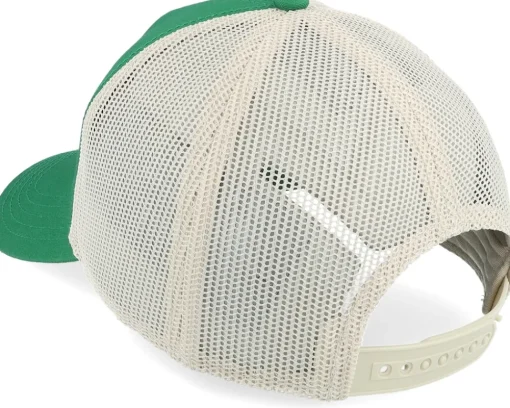 Clearance American Needle Blank Brush Twill Valin Dnr Ivory/Emerald A-Frame Trucker - Green