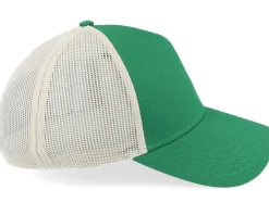 Clearance American Needle Blank Brush Twill Valin Dnr Ivory/Emerald A-Frame Trucker - Green