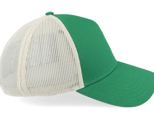Clearance American Needle Blank Brush Twill Valin Dnr Ivory/Emerald A-Frame Trucker - Green