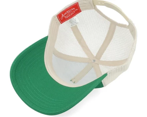 Clearance American Needle Blank Brush Twill Valin Dnr Ivory/Emerald A-Frame Trucker - Green
