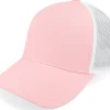 Online American Needle Blank Brush Twill Valin White/Light Pink Trucker -