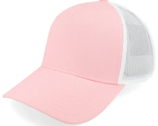 Online American Needle Blank Brush Twill Valin White/Light Pink Trucker -