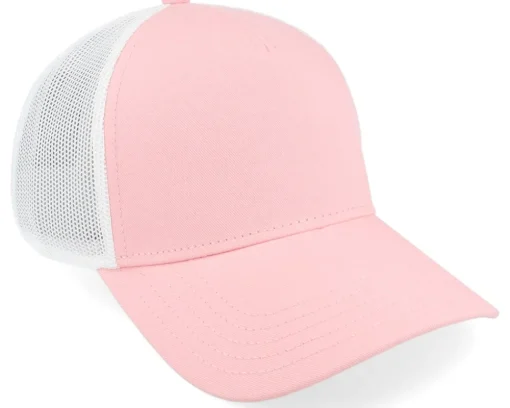 Online American Needle Blank Brush Twill Valin White/Light Pink Trucker -