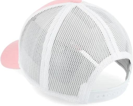 Online American Needle Blank Brush Twill Valin White/Light Pink Trucker -