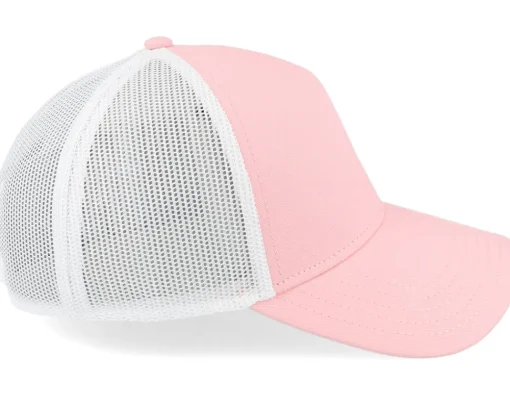 Online American Needle Blank Brush Twill Valin White/Light Pink Trucker -