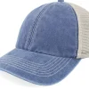Blanks-Beechfield Blank Denim/Stone Vintage Washed Trucker - Blue