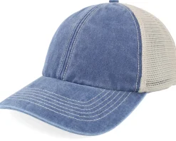 Blanks-Beechfield Blank Denim/Stone Vintage Washed Trucker - Blue