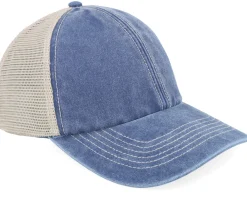 Blanks-Beechfield Blank Denim/Stone Vintage Washed Trucker - Blue