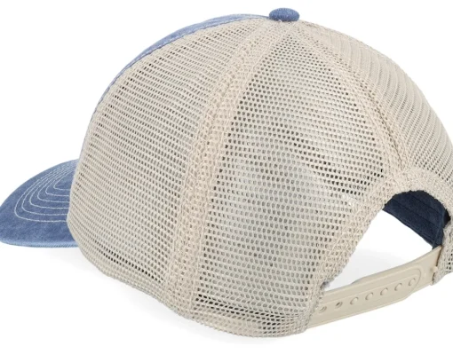Blanks-Beechfield Blank Denim/Stone Vintage Washed Trucker - Blue