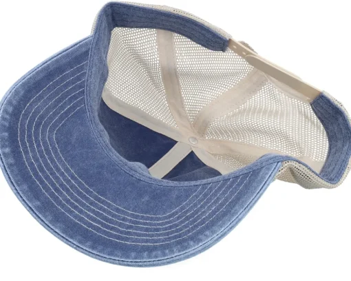 Blanks-Beechfield Blank Denim/Stone Vintage Washed Trucker - Blue