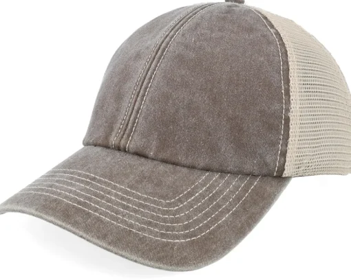 Blanks-Beechfield Blank Denim/Stone Vintage Washed Trucker - Blue