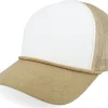 Outlet Equip Blank Rope Cord Off White/Khaki A-frame Trucker - White, Beige