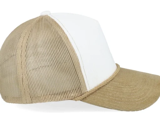 Outlet Equip Blank Rope Cord Off White/Khaki A-frame Trucker - White, Beige
