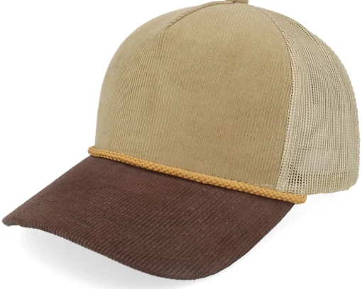 Outlet Equip Blank Rope Cord Off White/Khaki A-frame Trucker - White, Beige