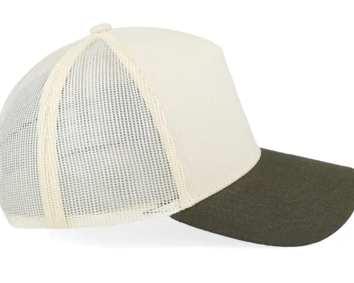 Trucker | Blanks-Equip Blank Stone/Olive A-frame Trucker - Green, Beige