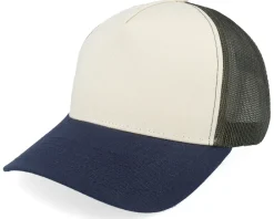Trucker | Blanks-Equip Blank Stone/Olive/Navy A-frame Trucker - Grey, Blue, Green