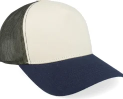 Trucker | Blanks-Equip Blank Stone/Olive/Navy A-frame Trucker - Grey, Blue, Green