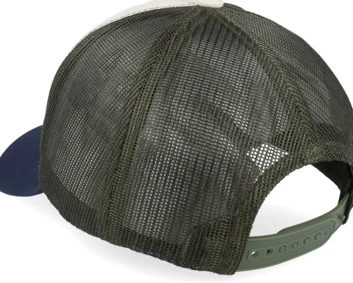 Trucker | Blanks-Equip Blank Stone/Olive/Navy A-frame Trucker - Grey, Blue, Green