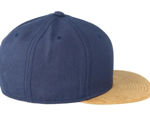 Blanks-Equip Blank Suede Navy Snapback - Blue