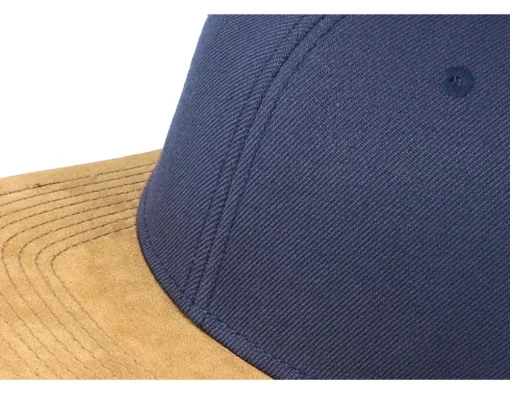 Blanks-Equip Blank Suede Navy Snapback - Blue