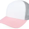 Trucker | Blanks-Equip Blank White/Light Grey/Light Pink A-frame Trucker - Pink, White, Grey