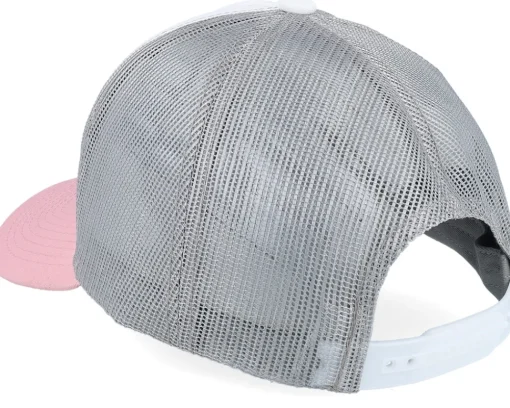 Trucker | Blanks-Equip Blank White/Light Grey/Light Pink A-frame Trucker - Pink, White, Grey