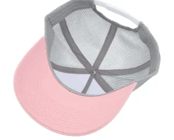 Trucker | Blanks-Equip Blank White/Light Grey/Light Pink A-frame Trucker - Pink, White, Grey