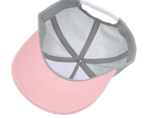 Trucker | Blanks-Equip Blank White/Light Grey/Light Pink A-frame Trucker - Pink, White, Grey