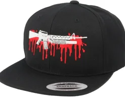 Snapback-GUNS n SKULLS Bloody M16 Black Snapback -