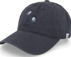 Dad Cap-Wei Blue Bell Washed Cotton Navy Blue Mom Cap -