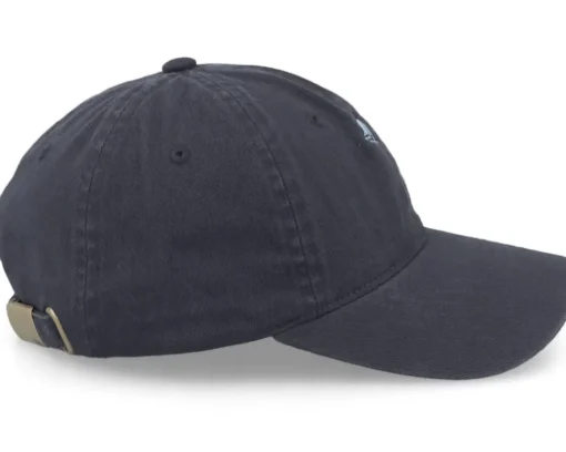 Dad Cap-Wei Blue Bell Washed Cotton Navy Blue Mom Cap -