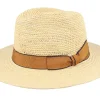 Straw Hat-MJM Hats Blue Line Bio Panama Natural/Curry Band Straw Hat -