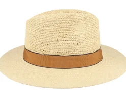 Straw Hat-MJM Hats Blue Line Bio Panama Natural/Curry Band Straw Hat -