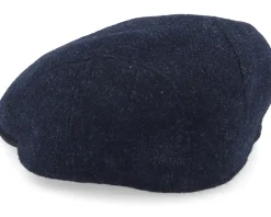 Flat Caps-MJM Hats Blue Line Melfi Shetland Wool Blue Flat Cap -