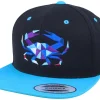 Snapback-Origami Blue Paper Crab Black/Teal Snapback -