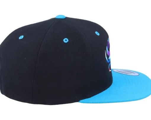 Snapback-Origami Blue Paper Crab Black/Teal Snapback -