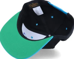 Snapback-Origami Blue Paper Crab Black/Teal Snapback -