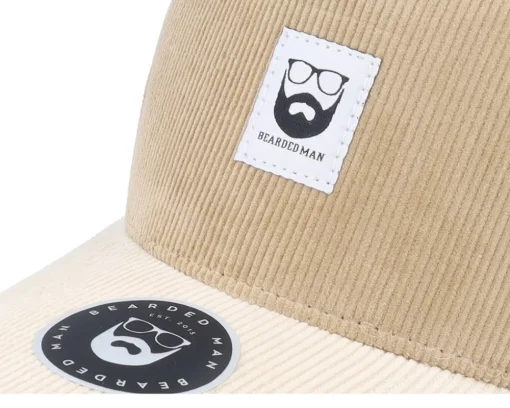 Trucker-Bearded Man Bm Logo Wh Woven Cord Caramel/Ivory A-frame Trucker - Beige