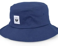 Buckets-Bearded Man Bm Logo Wh Woven Navy Bucket - Blue