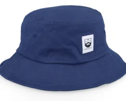 Buckets-Bearded Man Bm Logo Wh Woven Navy Bucket - Blue
