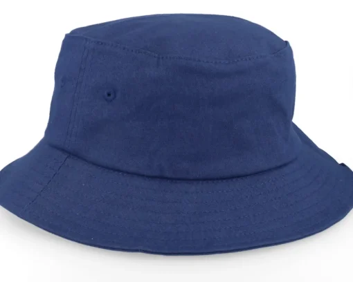 Buckets-Bearded Man Bm Logo Wh Woven Navy Bucket - Blue