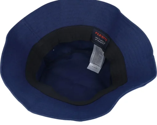 Buckets-Bearded Man Bm Logo Wh Woven Navy Bucket - Blue