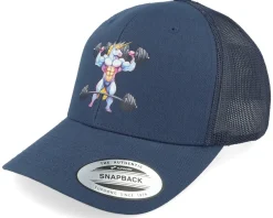 Trucker-Iconic Bodybuilder Unicorn Navy Trucker -