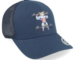 Trucker-Iconic Bodybuilder Unicorn Navy Trucker -