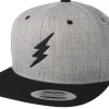 Snapback-Rave Bolt Heather Grey/Black Snapback -