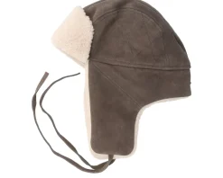 Clearance Stetson Bomber Cap Calf Split Trapper - Brown
