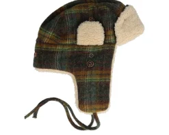 Best Stetson Bomber Cap Wool Check Green Trapper -