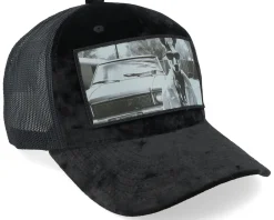 Velvet Caps-Calza Pennello Boss Kangaroo Velvet A-frame Trucker - Black