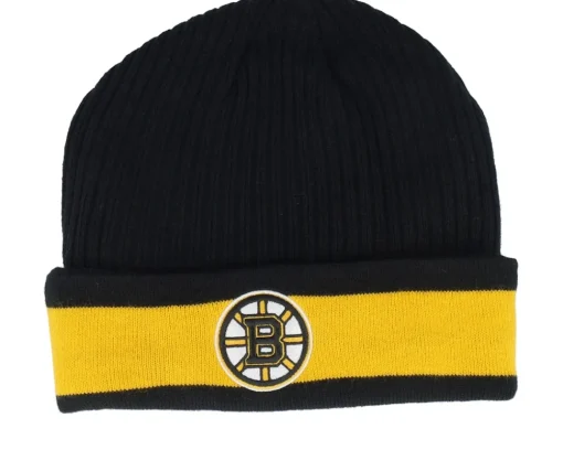 Cuff Beanies-Fanatics Boston Bruins Beanie Black/Yellow Gold Cuff -
