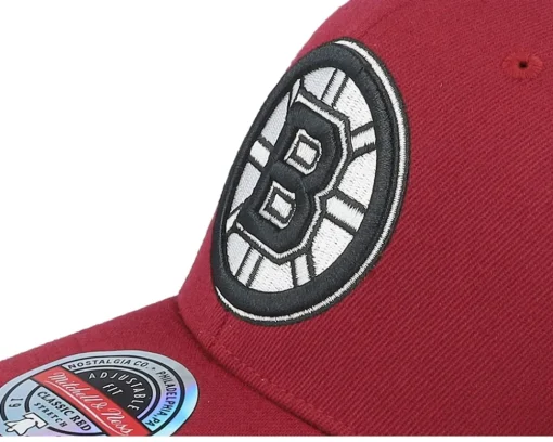 Online Mitchell & Ness Boston Bruins Classic Burgundy Adjustable - Red